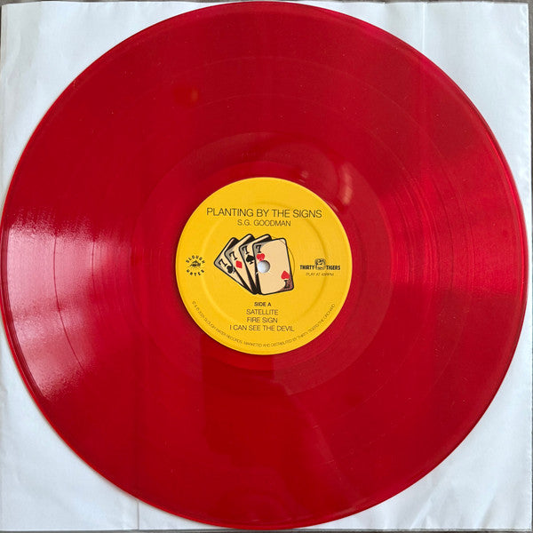 Image of Label Cover of 2xLP - VG+/EX - S.G. GOODMAN, Planting By The Signs (Thirty Tigers ; SW-009, US 2025, Gatefold, Insert, Translucent Red & Yellow Vinyl, With Signed Print), "ROUGH TRADE EXCLUSIVE" Stickered Plastic Outer Sleeve,  - 2226239E