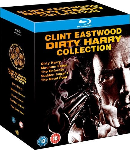 Image of Front Cover of Blu-Ray - VG/EX - CLINT EASTWOOD, Dirty Harry Collection (Warner Bros; 50000712495, Europe 2000s Reissue, Slipcase), ,  - 2216236C