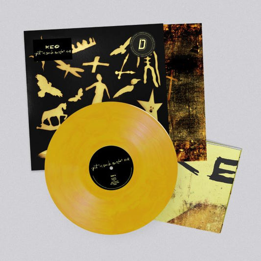 Image of Front Cover of LP - NEW/NEW - KEO, Put A Smile On For Me - Dinked Edition (Island; 7420372, Europe 2026, Inner, Poster, Yellow Marble Vinyl), , Some artists don’t ask permission; they just land in your gut and stay there. Some records arrive polished and pristine. Others bleed themoment you press play. On their debut album ‘Put A Smile On For Me’, the fast-rising London four-piece Keo choose the latter. Raw, bruised,and unflinchingly self-aware, their first full-length release captures the emotio