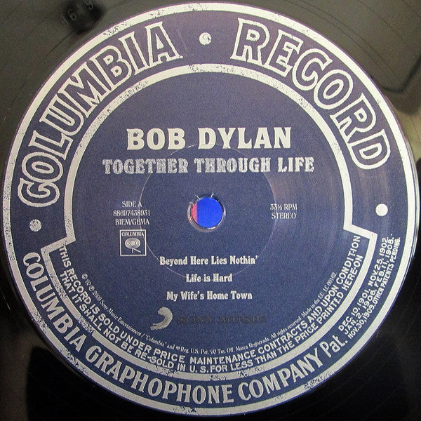 Image of Label Cover of 2xLP - VG+/VG+ - BOB DYLAN, Together Through Life (Columbia; 38931, Europe 2009, 2 Inners, No CD), Missing CD, Sleeve still in stickered shrinkwrap,  - 2216310C