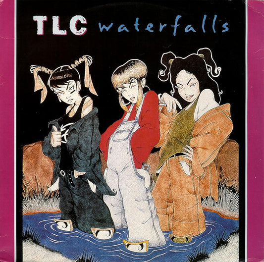 Image of Front Cover of 12" - G/VG - TLC, Waterfalls (Arista; 74321 298811, UK 1995, Picture Sleeve), Rips along sleeve opening. Some wear and creasing too; sticker ghost on reverse,  - 2216329C