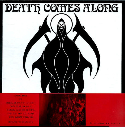 Image of Front Cover of LP - VG+/EX - DEATH COMES ALONG, Heavy Psychedelic Schizoid God (Mangrove ; ROOT 008, Japan 1994, 2 Inserts, With Obi), Light Scuffs And Creases To Obi,  - 2226206E