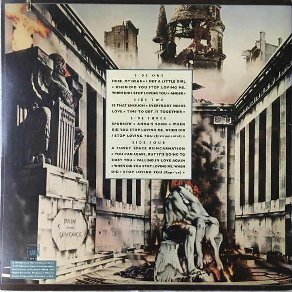 Image of Back Cover of 2xLP - VG+/VG+ - MARVIN GAYE, Here, My Dear (Tamla; T 364LP2, US 1978, Gatefold), Light marks. Cut out sleeve.,  - 3926250E