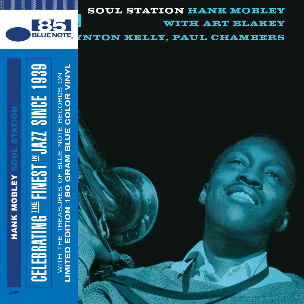 Image of Front Cover of LP - NEW/NEW - HANK MOBLEY, Soul Station (Bluenote; BST-84031, Worldwide 2024 Reissue, Blue Vinyl), , Soul Station is Hank Mobley s declared masterpiece. Mobley s hot, brilliantly constructed solos have a smooth sound and loose feel. Featuring Miles Davis at the time, Mobley is joined by his bandmates Wynton Kelly and Paul Chambers along with a great Art Blakey. A true classic. Tenor saxophonist Hank Mobley was part of the original line-up of the Jazz Messengers in the mid-1950s, whe