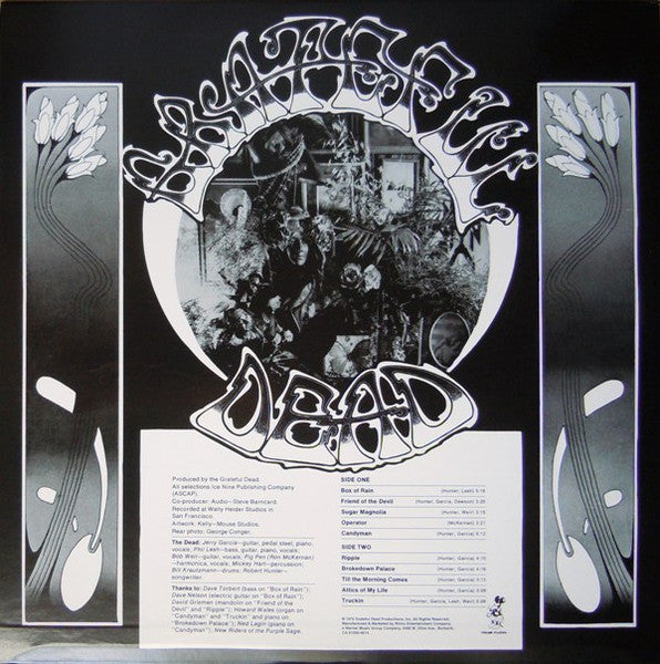 Image of Back Cover of LP - VG+/VG+ - THE GRATEFUL DEAD, American Beauty (Warner Bros. Records; WS 1893, US 2011 Reissue, Pasteback Sleeve, 180 Gram Vinyl), ,  - 2246267S