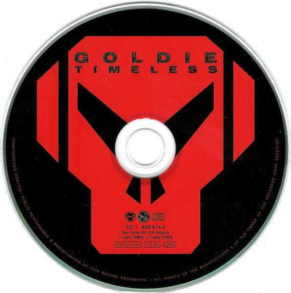 Image of Label Cover of CD - VG/VG+ - GOLDIE, Timeless (Metalheadz; 828 614-2, Europe 1995), ,  - 2256125S