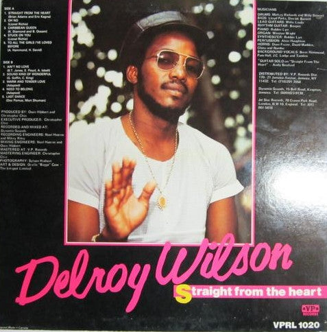 Image of Back Cover of LP - VG/VG - DELROY WILSON, Straight From The Heart (Nicole; VPRL 1020, Jamaica 1980s), ,  - 2216413C
