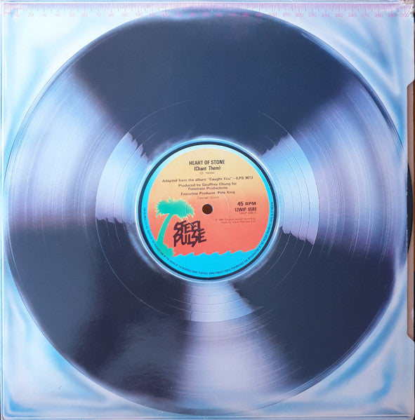 Image of Back Cover of 12" - VG+/VG+ - STEEL PULSE, Caught You Dancing (Discomix) / Heart Of Stone (Chant Them) (Island Records; 12WIP 6589, UK 1980, Company Sleeve), ,  - 2216415C