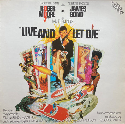 Image of Front Cover of LP - VG/G+ - VARIOUS, Live And Let Die (Original Motion Picture Soundtrack) (United Artists Records; UAS 29475, UK 1973, Laminated Sleeve), Many light marks. Ringwear. Small creases.,  - 2226296E