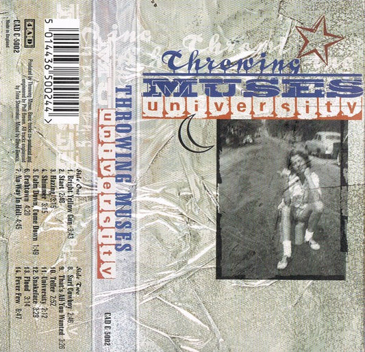 Image of Front Cover of Cassette - VG+/VG+ - THROWING MUSES, University (4AD; CAD C 5002, UK 1995), ,  - 2216449C