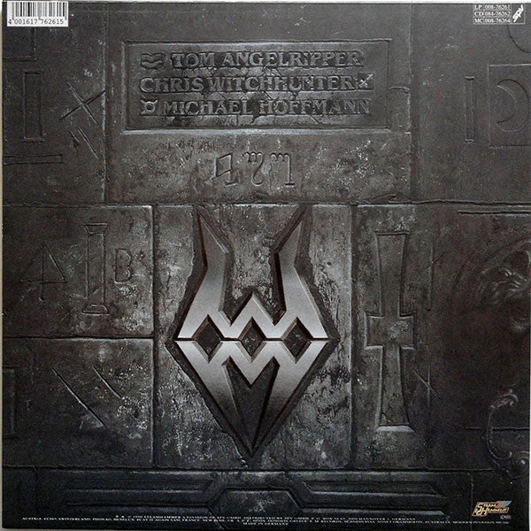 Image of Back Cover of LP - VG+/VG - SODOM, Better Off Dead (Steamhammer; SPV 008-76261, Europe 1990, Embossed Sleeve, Inner & Merch Sheet, White Label B side), White label on B side. Light hairlines. Small writing on inner. Light edge wear.,  - 2226083E