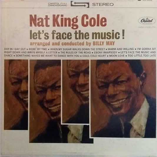 Image of Front Cover of LP - VG/VG - NAT KING COLE, Let's Face The Music (Capitol Records; SW 2008, US 1964, Pasteback Sleeve), Ringwear.,  - 2246160S