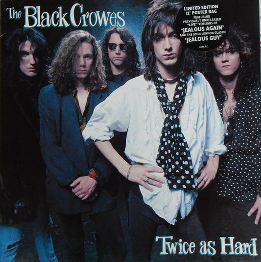 Image of Front Cover of 12" - VG/G+ - THE BLACK CROWES, Twice As Hard (Def American Recordings; DEFA 712, UK 1990, Picture Sleeve, Poster), Hairlines,  - 2216392C