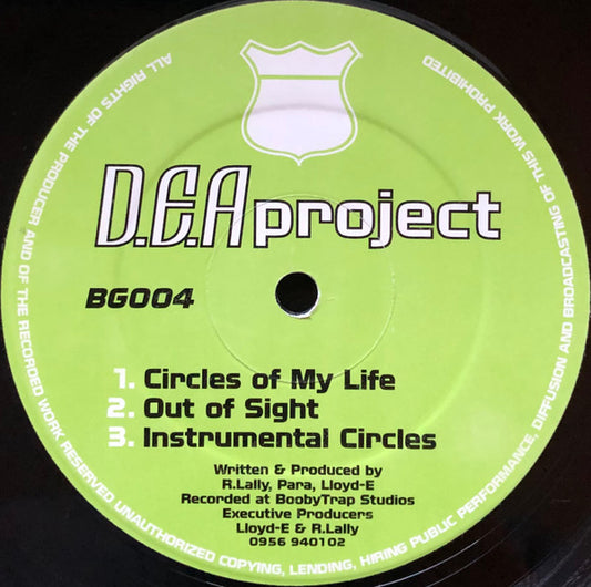Image of Front Cover of 12" - /VG - D.E.A. PROJECT, Circles Of My Life (DEA Project; BG004, UK 1998), , Some classic UK Garage!A  Circles Of My Life	B1 Out Of Sight	B2 Instrumental Circles - 2246161S