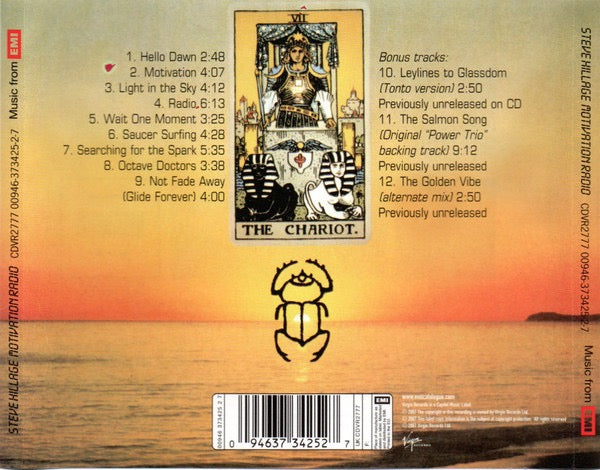 Image of Back Cover of CD - VG+/VG+ - STEVE HILLAGE, Motivation Radio (Virgin; CDVR2777, Europe 2007 Reissue, Jewel Case), ,  - 2216502C