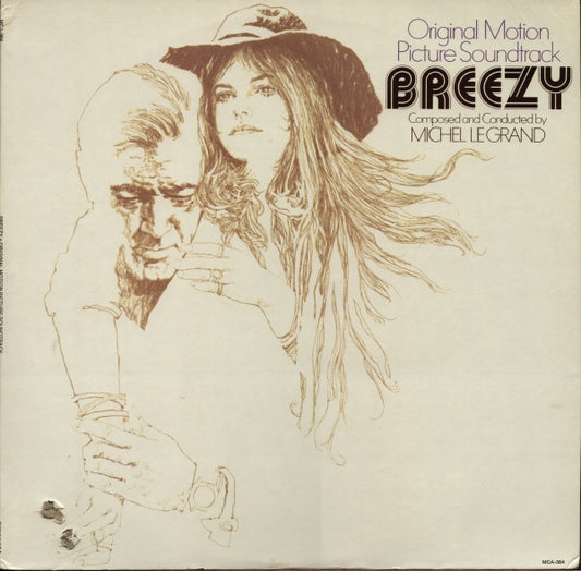Image of Front Cover of LP - VG/VG - MICHEL LEGRAND, Breezy (Original Motion Picture Soundtrack) (MCA Records; MCA-384, US 1973), Cut-out (Corner cut), Stamped and Stickered Radio WISN 1130 Sample Copy,  - 2226347E