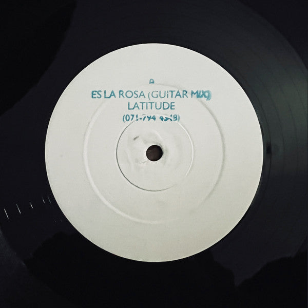 Image of Front Cover of 12" - /G - LATITUDE, Es La Rosa (Nude Records; NUDE 001, UK 1991, White Label), Lots of surface marks on either side, causing some crackle throughout,  - 4046300S