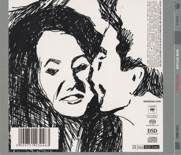 Image of Back Cover of CD - VG+/VG+ - BOB DYLAN, Infidels (Columbia; 512344 6, Europe 2003 Reissue), ,  - 2256233S