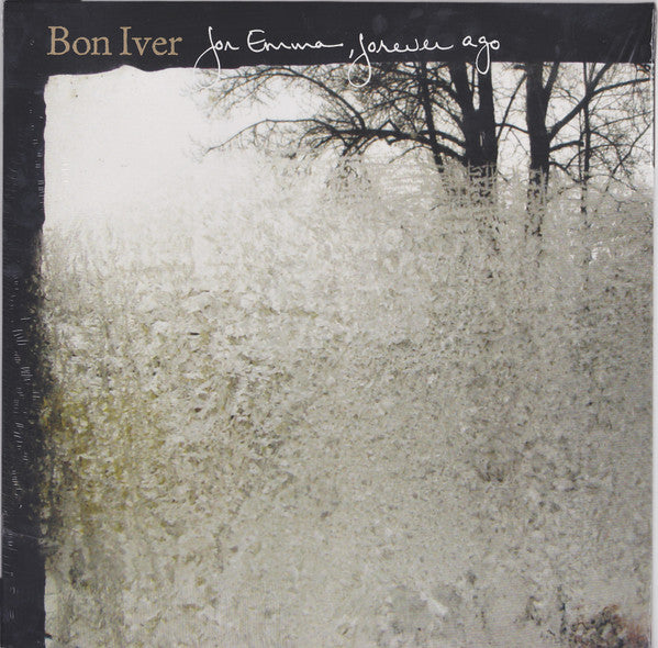 Image of Front Cover of LP - VG/G+ - BON IVER, For Emma, Forever Ago (4AD; CAD 2809, UK 2014 Reissue, Insert), Lots of hairlines across both sides of disc. ,  - 2216564C