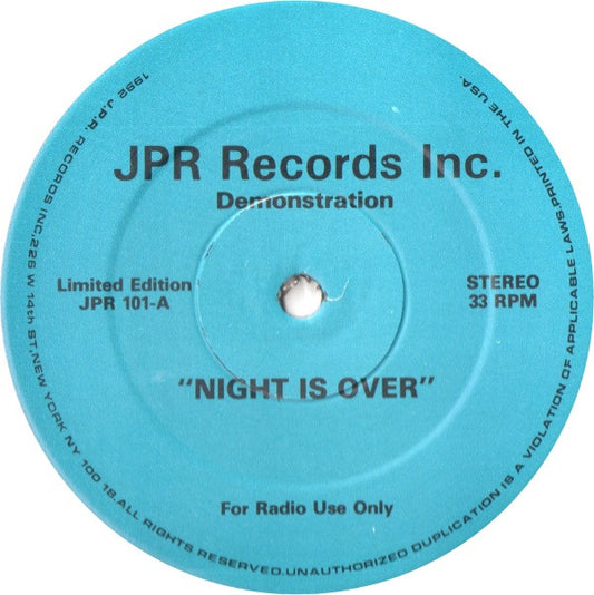 Image of Front Cover of 12" - /VG+ - DEMONSTRATION, Night Is Over / Born To Love (JPR Records Inc.; JPR 101, UK 1992), ,  - 2346034S