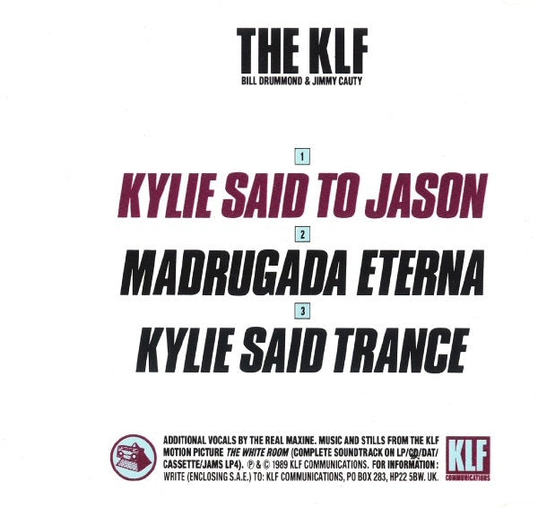 Image of Back Cover of 0235119E: CDs - KLF, Kylie Said to Jason (KLF; KLF010CD, UK 1989) Some mark, plays fine.  VG+/VG