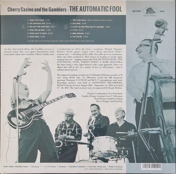 Image of Back Cover of 10" - EX/M - CHERRY CASINO AND THE GAMBLERS, The Automatic Fool (Bear Family Records GmbH; BAF14040, Germany 2025), Still SEALED In Shrinkwrap,  - 2316016C