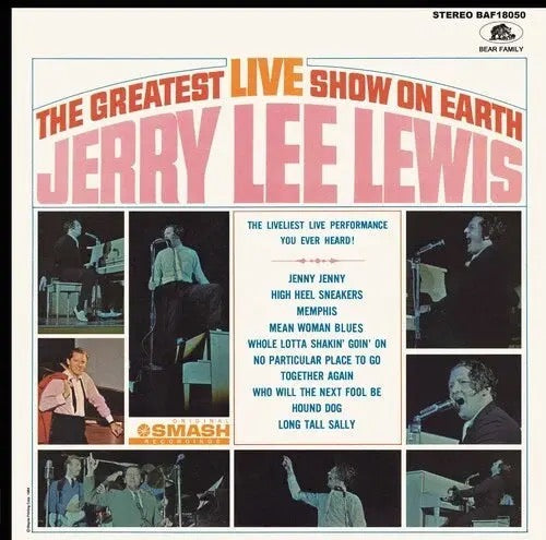 Image of Front Cover of LP - EX/VG+ - JERRY LEE LEWIS, The Greatest Live Show On Earth (Bear Family; BAF18050, Europe 2025 Reissue), Still In Opened Shrinkwrap,  - 2316017C