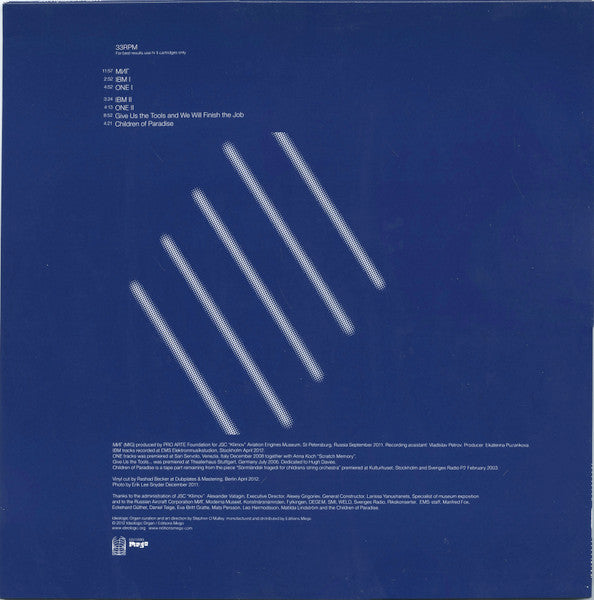 Image of Back Cover of LP - EX/EX - MATS LINDSTR M,     (Ideologic Organ; SOMA006, Austria 2012, Picture Sleeve), Still In Opened Shrinkwrap,  - 2326019E
