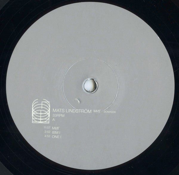 Image of Label Cover of LP - EX/EX - MATS LINDSTR M,     (Ideologic Organ; SOMA006, Austria 2012, Picture Sleeve), Still In Opened Shrinkwrap,  - 2326019E