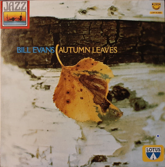 Image of Front Cover of LP - G+/VG - BILL EVANS, Autumn Leaves (Lotus; LOP 14.069, Italy Reissue), Previous owner has written the actual tracklist on the front cover in pen (tracklist on labels and sleeve is very wrong with only 3 songs listed accurately.) Light hairlines. Edgewear. Ringwear.,  - 2226418E