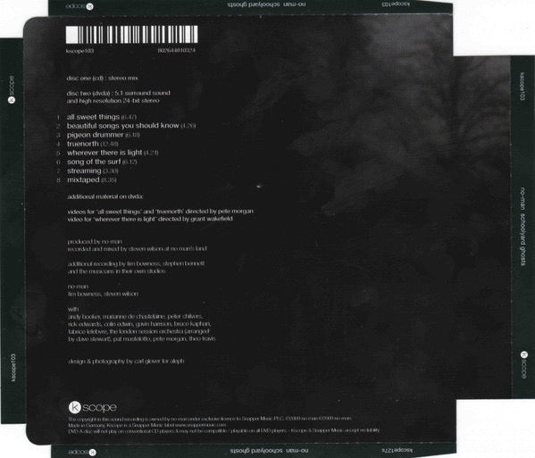 Image of Back Cover of 2xCD - VG+/VG+ - NO-MAN, Schoolyard Ghosts (Kscope; kscope103, Europe 2008, Super Jewel case), ,  - 2316041C