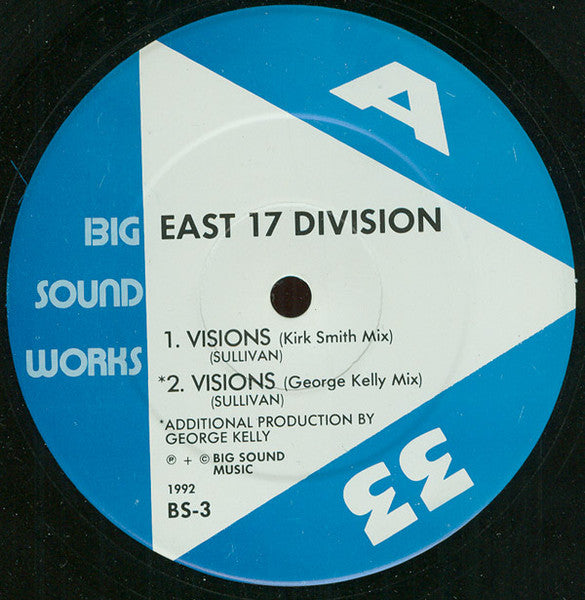 Image of Front Cover of 12" - /VG - EAST 17 DIVISION, Visions (Big Sound Works; BS-3, UK 1992), Strong VG. Light marks, slightly off centre.,  - 2346072S
