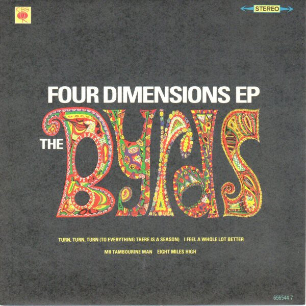 Image of Front Cover of 7" - VG/VG - THE BYRDS, Four Dimensions EP (CBS; 656544 7, UK 1990, Picture Sleeve), Strong VG,  - 2316083C