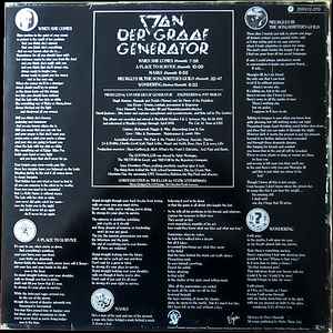 Image of Back Cover of LP - VG/G+ - VAN DER GRAAF GENERATOR, World Record (Charisma; 206912, Europe 1985 Reissue), Lots of faint hairlines. Light edgewear and small ghost from tape on back.,  - 2316126C