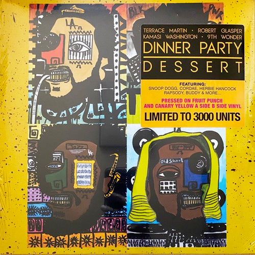 Image of Front Cover of LP - VG+/VG - DINNER PARTY, Dinner Party: Dessert (Empire; ERE567, US 2022 Reissue, Picture Sleeve, Inner, Fruit Punch & Canary Yellow Vinyl.), ,  - 2326065E