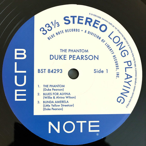 Image of Label Cover of LP - NEW/NEW - DUKE PEARSON, The Phantom (Bluenote; BST 84293, Europe 2020 Reissue, 180 Gram Vinyl), , The simmering groove of the 10-minute opening title track of Duke Pearson s magnificent 1968 album The Phantom sets the stage for one of the most under-recognized gems of the Blue Note catalog. The pianist, composer, arranger, and Blue Note stalwart assembled a superb cast of musicians including vibraphonist Bobby Hutcherson, flutist Jerry Dodgion, guitarists Sam Brown and Al Gafa, 
