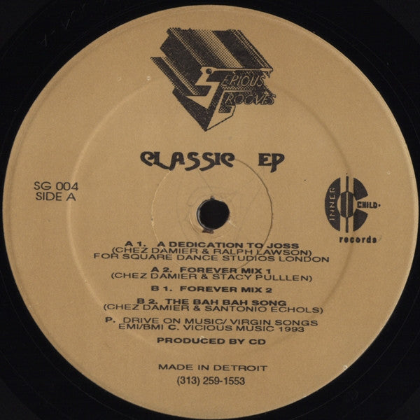 Image of Front Cover of 12" - /G+ - VARIOUS, Classic EP (Serious Grooves ; SG 004, US 1993), Some long hariline marks, plays VG/VG+.,  - 4146233S