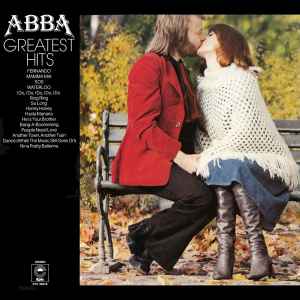 Image of Back Cover of LP - VG/G+ - ABBA, Greatest Hits (Epic; EPC 69218, UK 1970s Reissue, Gatefold), Light marks and hairlines. Mild creasing inside gatefold and edgewear.,  - 2316127C