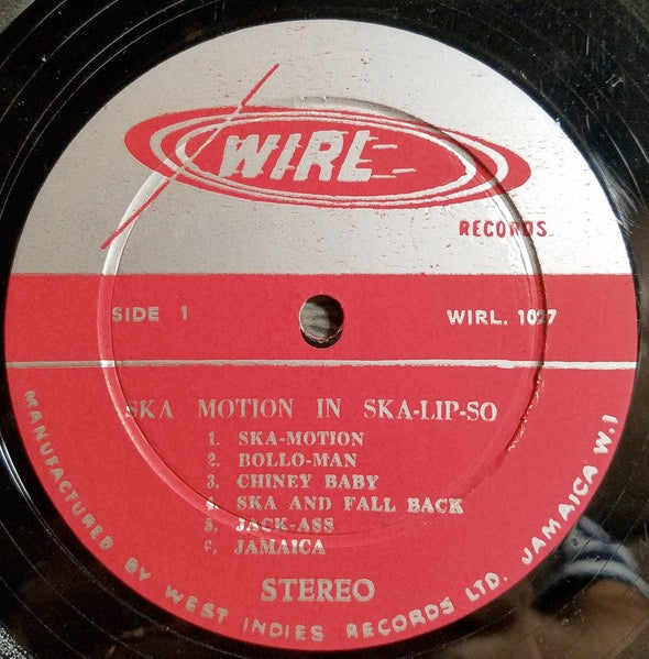 Image of Label Cover of LP - G+/G+ - THE HILTONAIRES, Ska-Motion In Ska-lip-so (WIRL; WIRL. 1027, Jamaica 1966), Very conservative grading : disc shows lots of scuffs, plays strong VG or better, shiny. Sleeve is split on both seams, but both panels look great.,  - 2316140C
