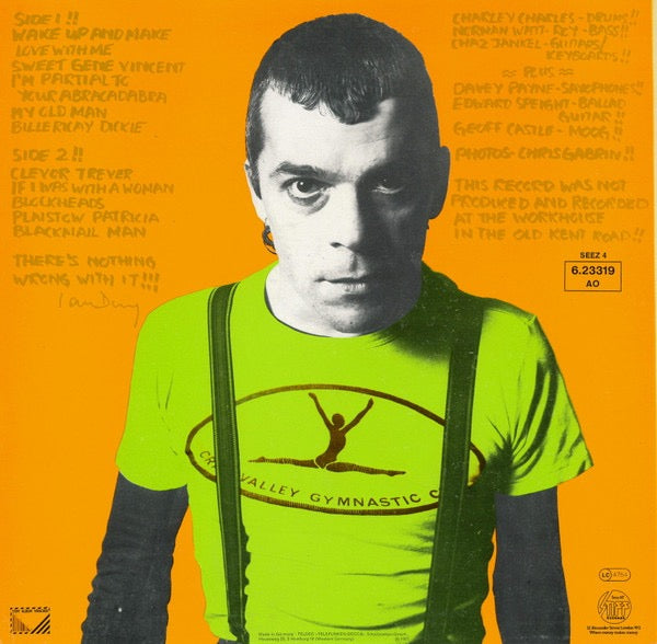 Image of Back Cover of LP - EX/VG+ - IAN DURY, New Boots And Panties!! (Stiff Records; 6.23319, Germany 1977, Inner), Still In Opened Shrinkwrap,  - 2316068C