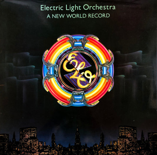 Image of Front Cover of LP - VG/VG+ - ELECTRIC LIGHT ORCHESTRA, A New World Record (Jet Records; UAG 30017, UK 1976, Embossed Laminated Sleeve, Inner With Straight Cut corners at top & Curved Corners at bottom), Corner crease,  - 2346024S