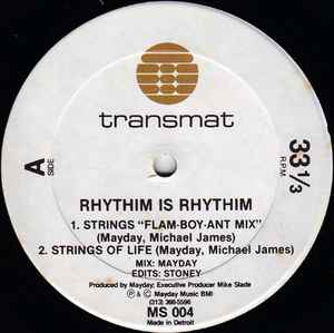 Image of Front Cover of 12" - /VG - RHYTHIM IS RHYTHIM, Strings Of Life (Transmat ; MS 004, US 1987, Die Cut Company Sleeve), light marks only. wea company sleeve,  - 2346095S