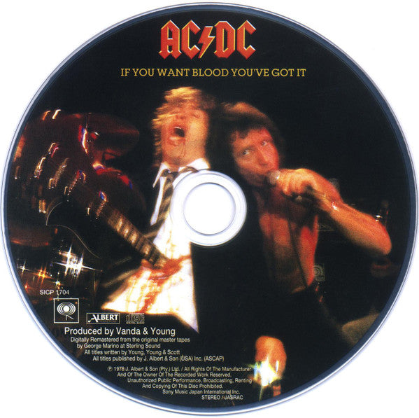 Image of Label Cover of CD - VG+/VG+ - AC/DC, If You Want Blood You've Got It (Albert Productions; SICP 1704, Japan 2007, Card Sleeve, Booklet), with Obi,  - 2336062E