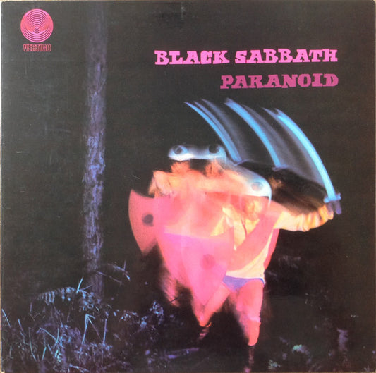 Image of Front Cover of LP - G+/G+ - BLACK SABBATH, Paranoid (Vertigo; 6360 011, France 1970, Gatefold, Misprint - duration of "War Pigs" listed as 1:55 instead of 7:55), Cover closer to VG but has yellow tape around all edges, hairlines & light scratches,  - 2346025S