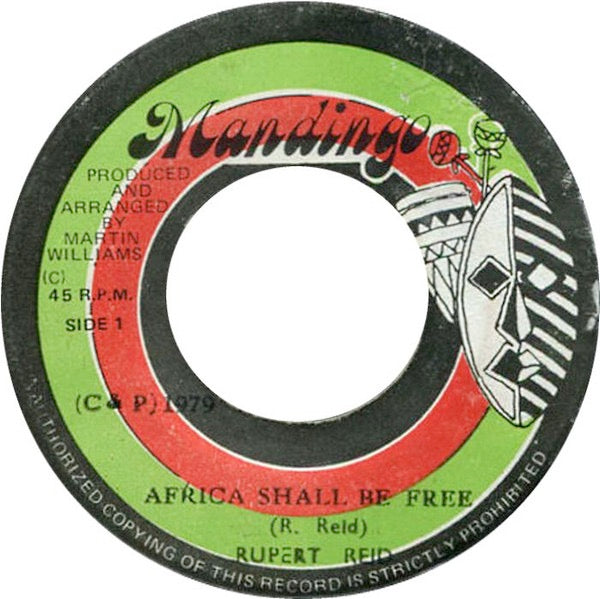 Image of Front Cover of 7" - /VG - RUPERT REID, Africa Shall Be Free (Mandingo; , Jamaica 1979), Light marks only, clean labels.,  - 2316174C
