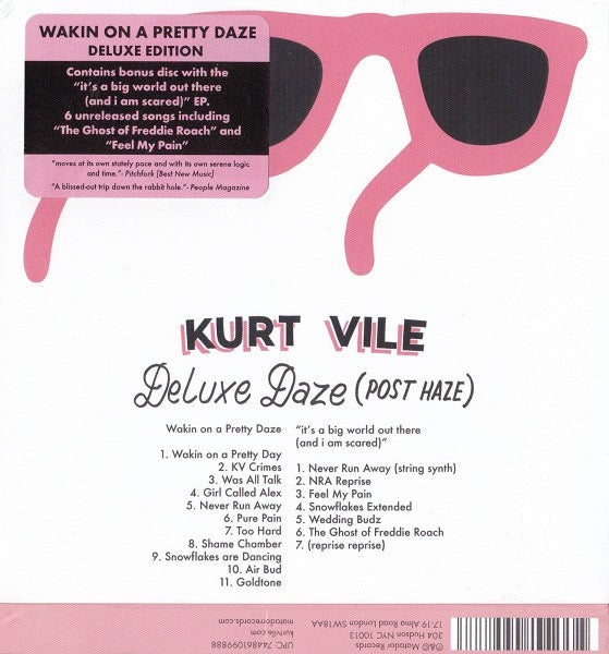 Image of Back Cover of 2xCD - EX/M - KURT VILE, Wakin On A Pretty Daze: Deluxe Daze (Post Haze) (Matador; OLE-998-8, UK & US 2013, Slipcase), Still SEALED In Stickered Shrinkwrap,  - 2316192C