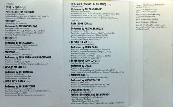 Image of Back Cover of Cassette - VG+/VG+ - VARIOUS, Goodfellas (Music From The Motion Picture) (Atlantic; 7567-82152-4, Europe 1990), ,  - 2316199C