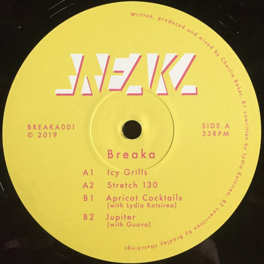 Image of Front Cover of 12" EP - /VG+ - BREAKA, Breaka 001 (Breaka Recordings; BREAKA001, UK 2019, Plain Sleeve), ,  - 2326103E