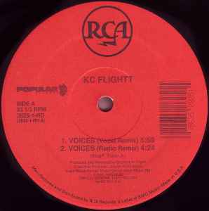 Image of Label Cover of 12" - VG/VG - KC FLIGHTT, Voices (RCA ; 2825-1-RD, US 1991, Picture Sleeve), light marks only. signs of wear to sleeve - creasing and edge wear. sticker top left front,  - 2346127S