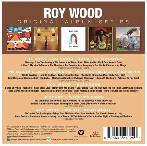 Image of Back Cover of 5xCD - VG+/VG+ - ROY WOOD, THE MOVE, THE ELECTRIC LIGHT ORCHESTRA, WIZZARD, Original Album Series (Parlophone; 2564621329, Europe 2014, Slipcase), ,  - 2316250C